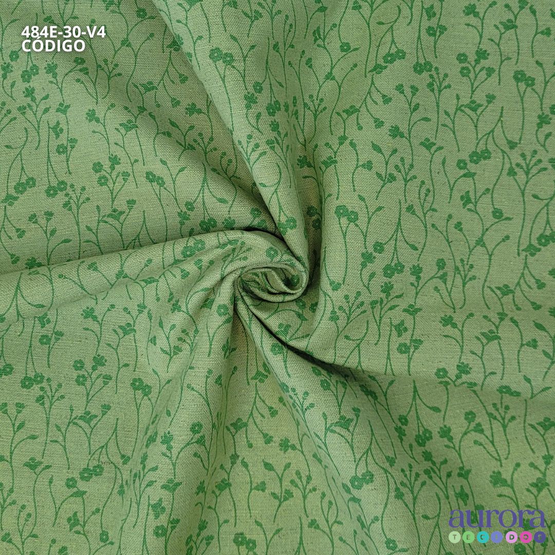 Cotton Linen - Linho com Algodão - Estampa Folhagem II