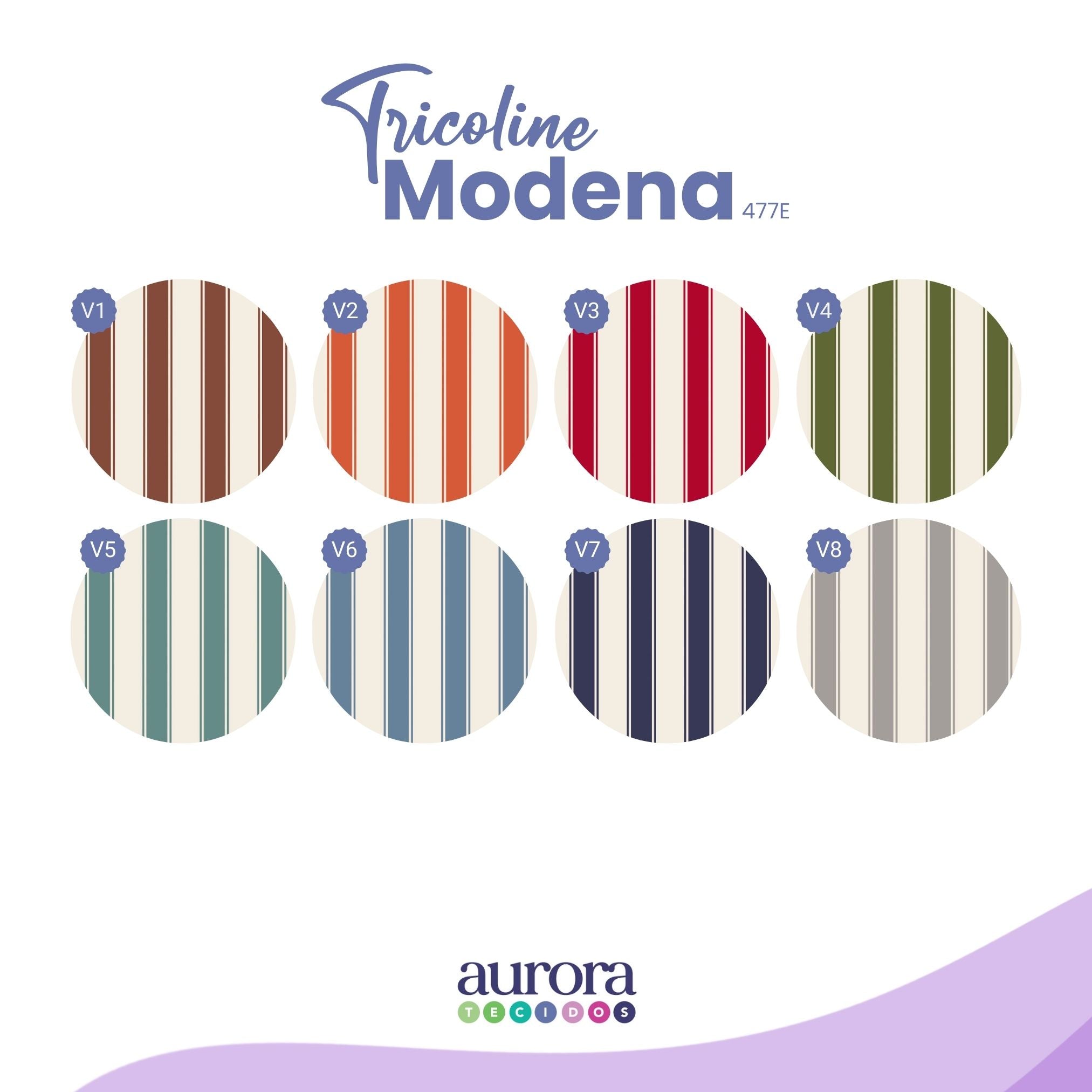 Tricoline Modena 100% Algodão - Bella Cucina - Listras