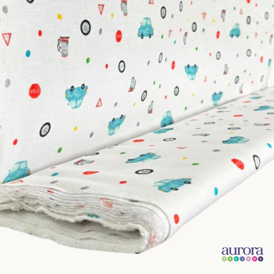 Tecido Flanela Digital - Estampas Brinquedos