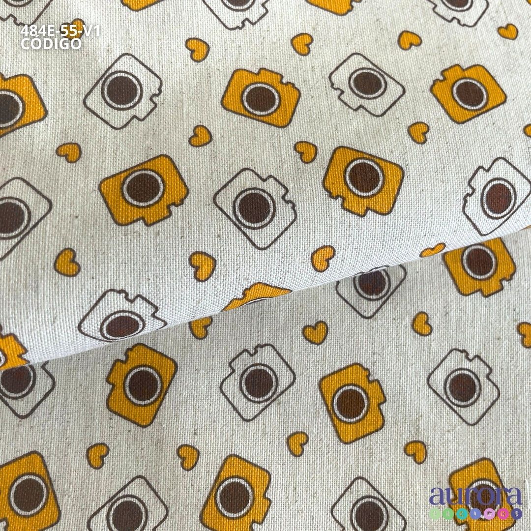 Cotton Linen - Linho com Algodão - Câmera e Coração