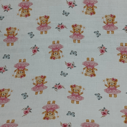 Fraldas Mini Quadriculadas Estampas Digitais - Coleção Ursos