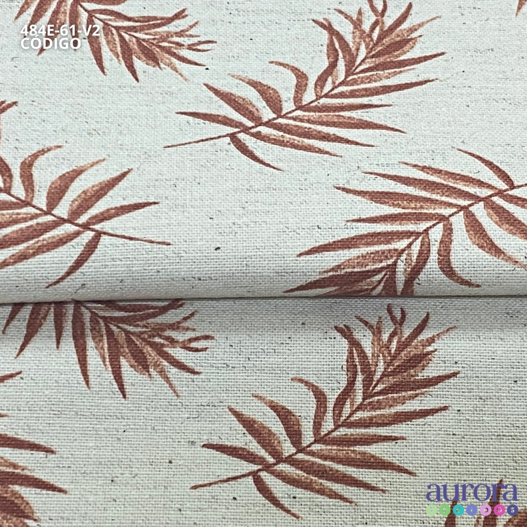 Cotton Linen - Linho com Algodão - Estampa Raminhos