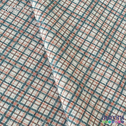 Cotton Linen - Linho com Algodão - Xadrez Diagonal Entardecer