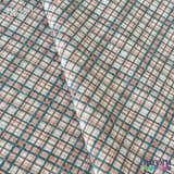 Cotton Linen - Linho com Algodão - Xadrez Diagonal Entardecer