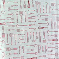 Tricoline Estampada - Coleção Utensílios De Cozinha
