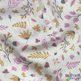 484E - Cotton Linen - Linho com Algodão - Galhos e Folhas