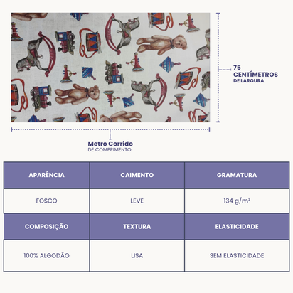 Fraldas Mini Quadriculadas Estampas Digitais - Coleção Brinquedos