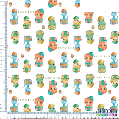 Flanela Digital Estampada - Dino