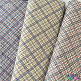 Cotton Linen - Linho com Algodão - Xadrez Diagonal Entardecer