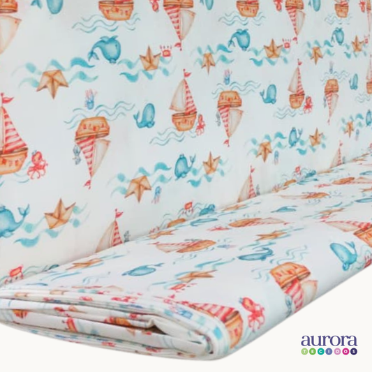 Tecidos Tricoline 100% Algodão Coleção Baby Estampa Animais Marinhos