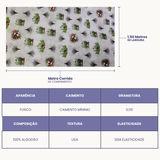 Tricoline Digital 100% Algodão - Coleção Artesanato - Estampa Ervas e Aromas -