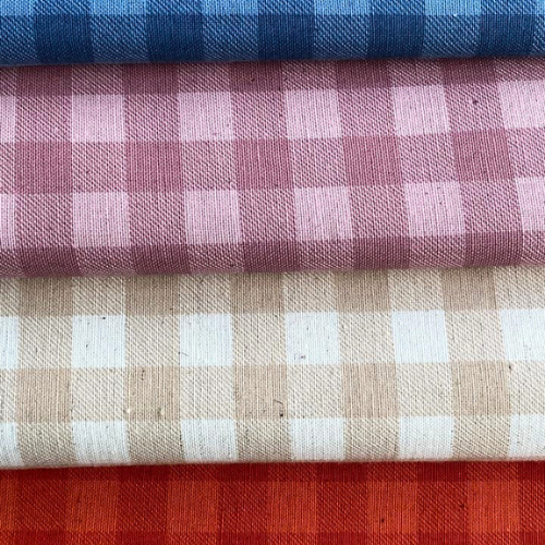 Linho Misto Estampado - Xadrez Rústico