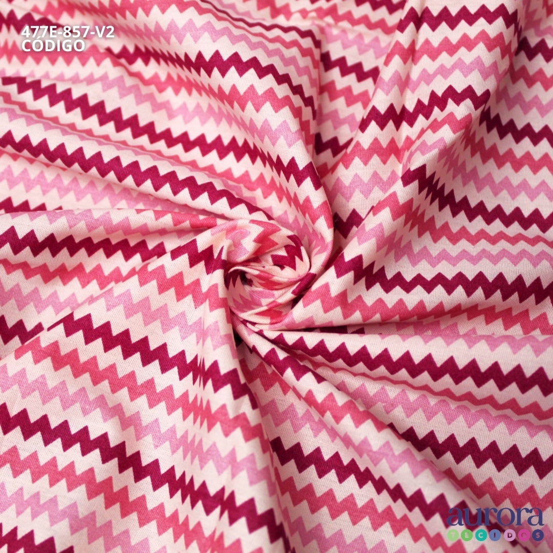 Tricoline Modena 100% Algodão - Chevron