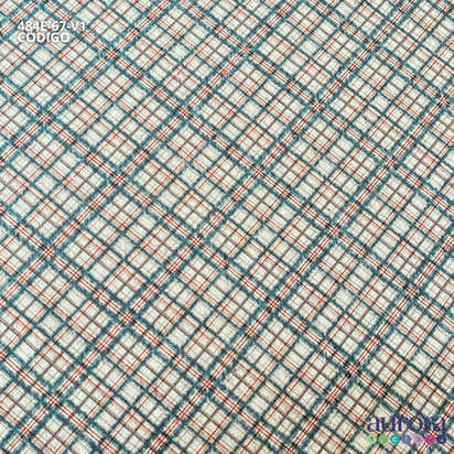 Cotton Linen - Linho com Algodão - Xadrez Diagonal Entardecer