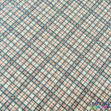 Cotton Linen - Linho com Algodão - Xadrez Diagonal Entardecer