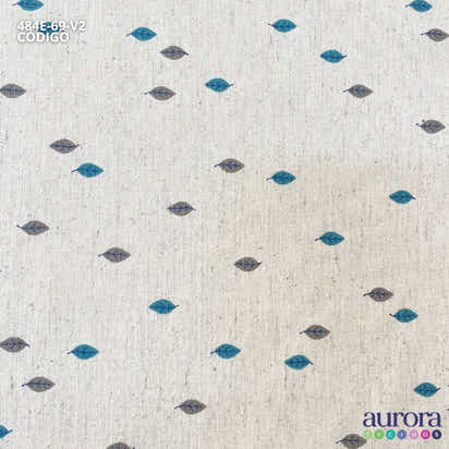 Cotton Linen - Linho com Algodão - Mini Folhas Entardecer