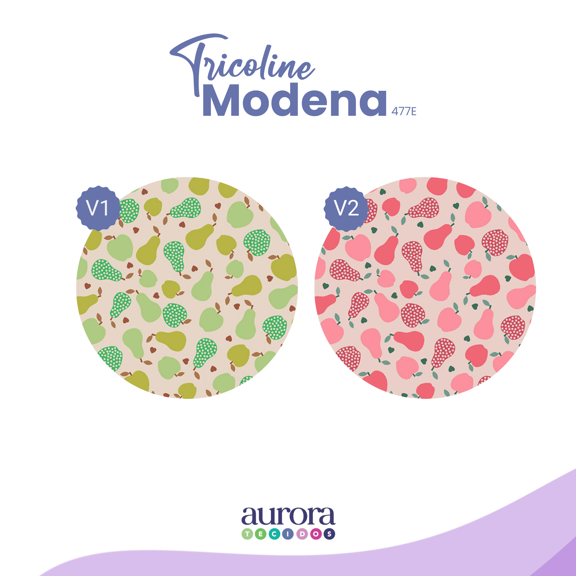 Tricoline Modena 100% Algodão - Pêra