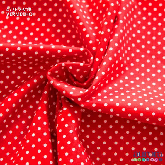 Tricoline Modena 100% Algodão - Poá Pequeno
