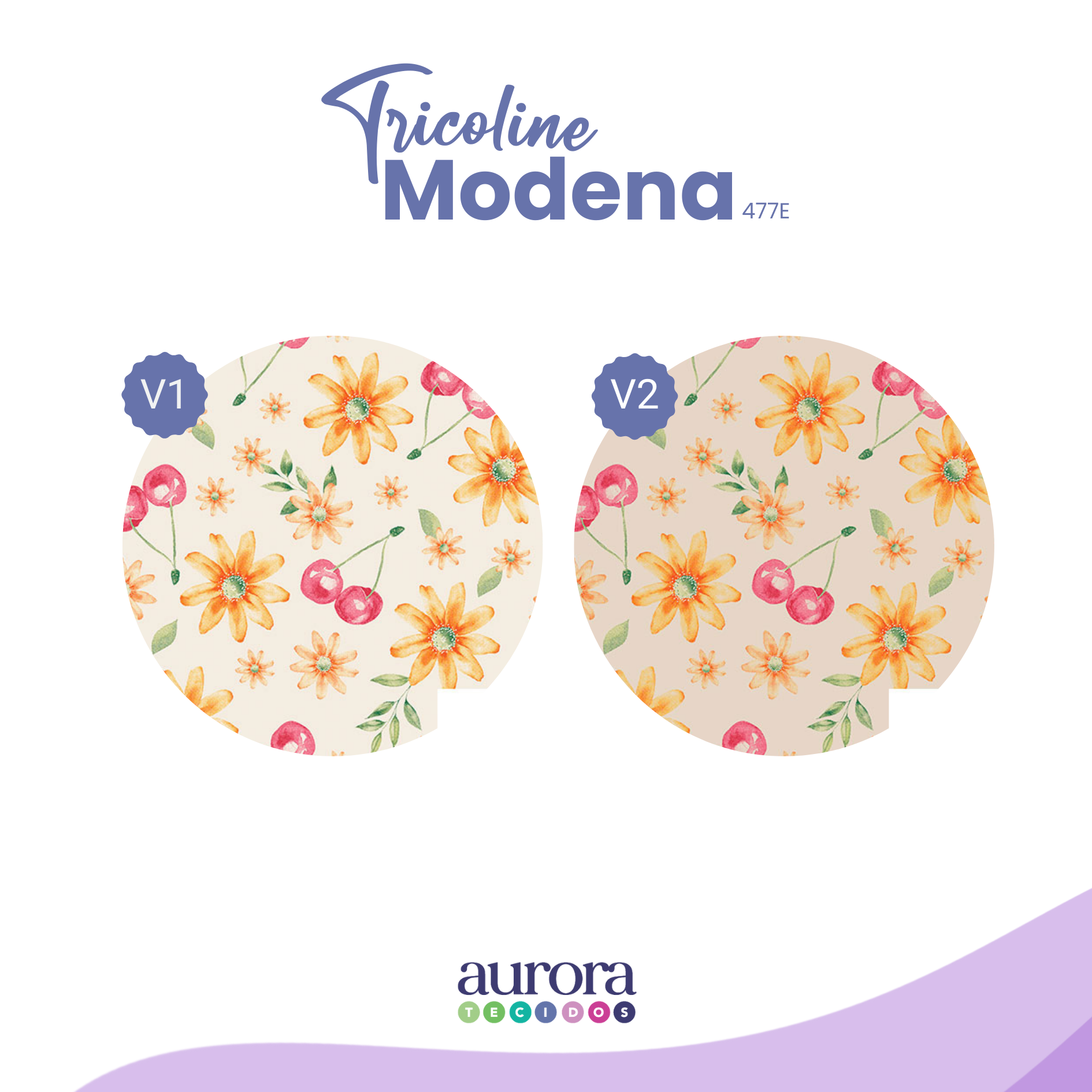 Tricoline Modena 100% Algodão - Cerjas e Flores