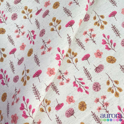 Cotton Linen - Linho com Algodão - Floral Colorido