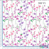 Tricoline Digital 170 fios - Flor e Borboletas