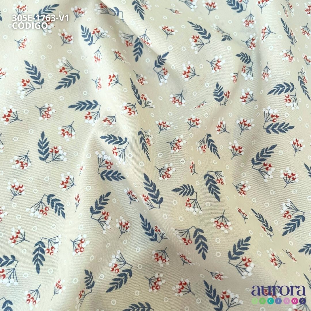 Tricoline Milano - Floral Bolinha
