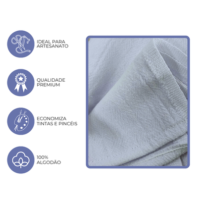 Kit Pano de Copa Pé de Galinha com Bainha – 100% Algodão