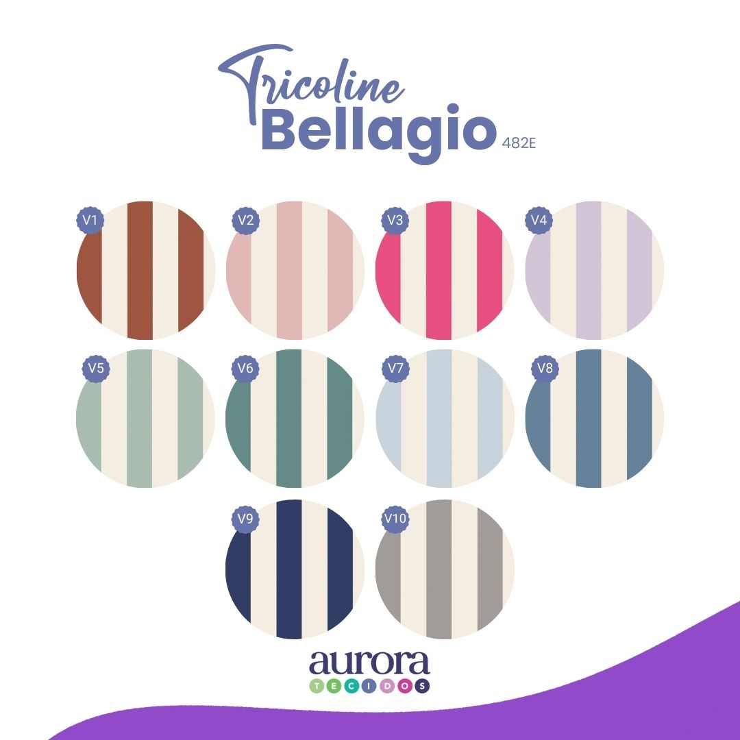 Tricoline Bellagio 170 fios - Listra Larga