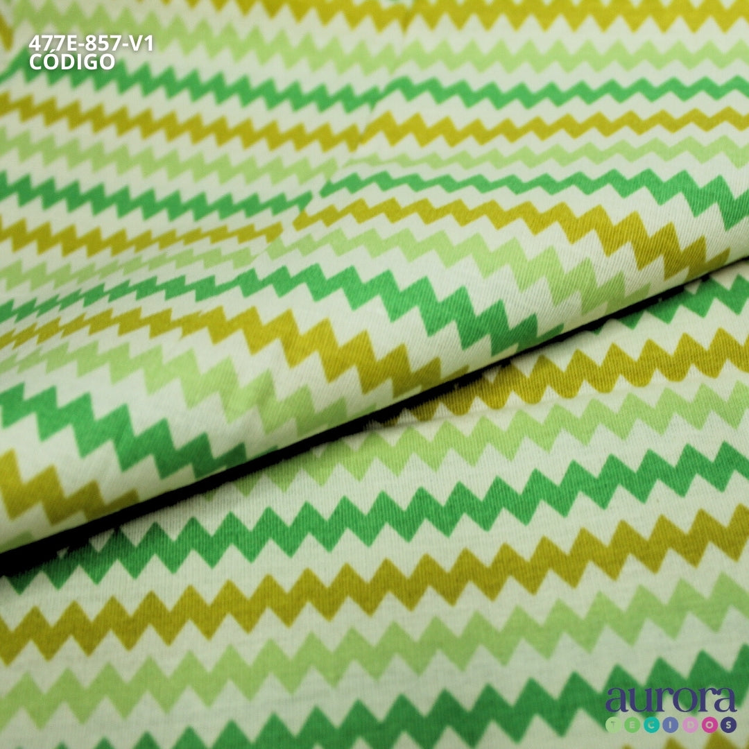 Tricoline Modena 100% Algodão - Chevron
