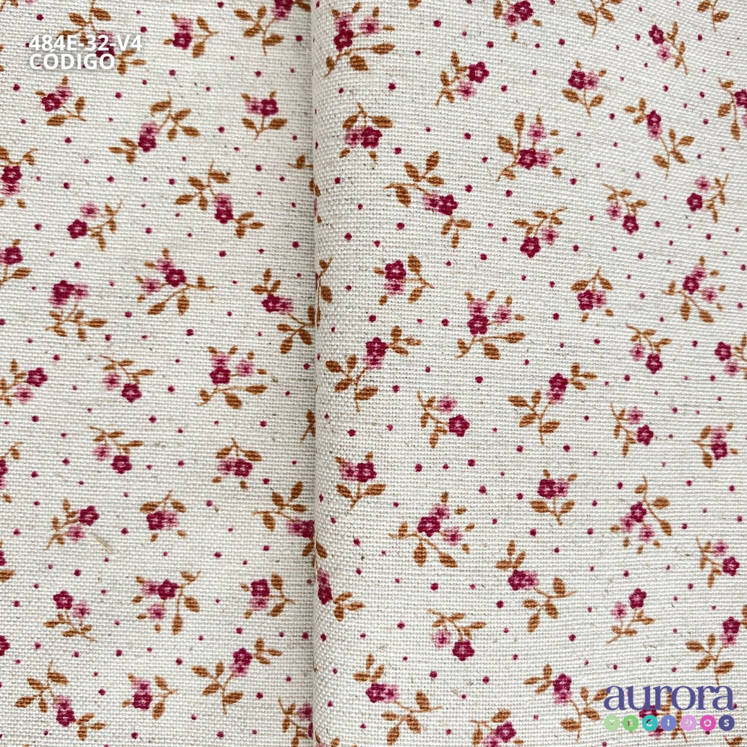 Cotton Linen - Linho com Algodão - Florzinhas