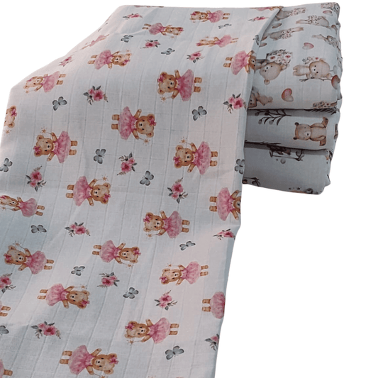 Fraldas Mini Quadriculadas Estampas Digitais - Coleção Ursos