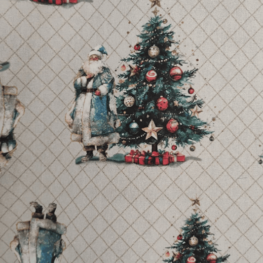Tricoline Digital 100% Algodão - Coleção Natal - Estampa Árvore de Natal