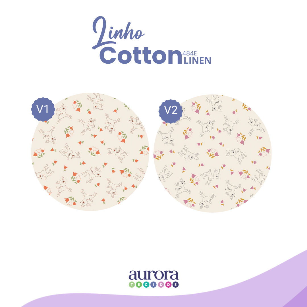 Cotton Linen - Linho com Algodão - Bambi Entardecer