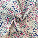 Cotton Linen - Linho com Algodão - Floralzinho Geométrico Entardecer