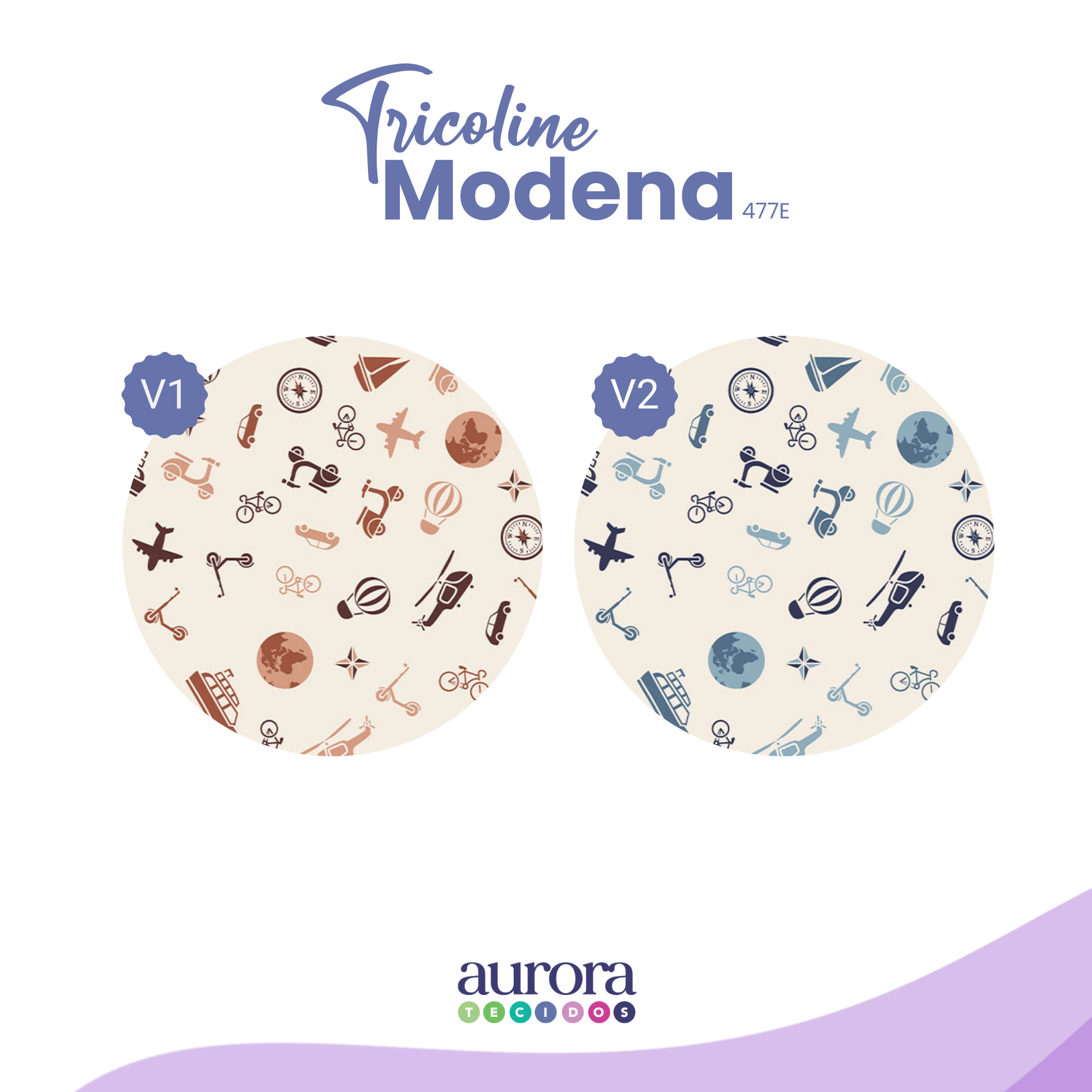 Tricoline Modena 100% Algodão - Transportes Novos