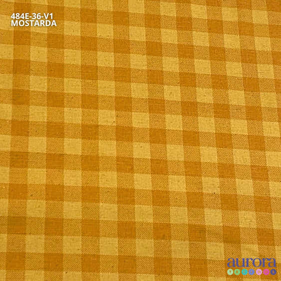 Cotton Linen - Linho com Algodão - Estampa  Xadrez