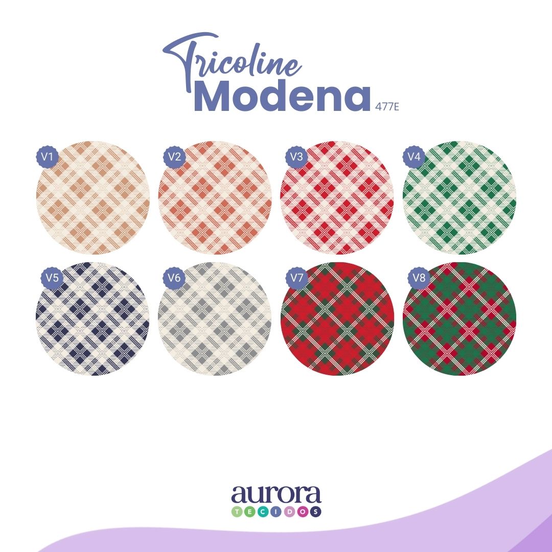 Tricoline Modena 100% Algodão - Xadrez Natalino