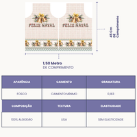 Tricoline Digital 100% Algodão - Coleção Natal Encantado - Molde Avental