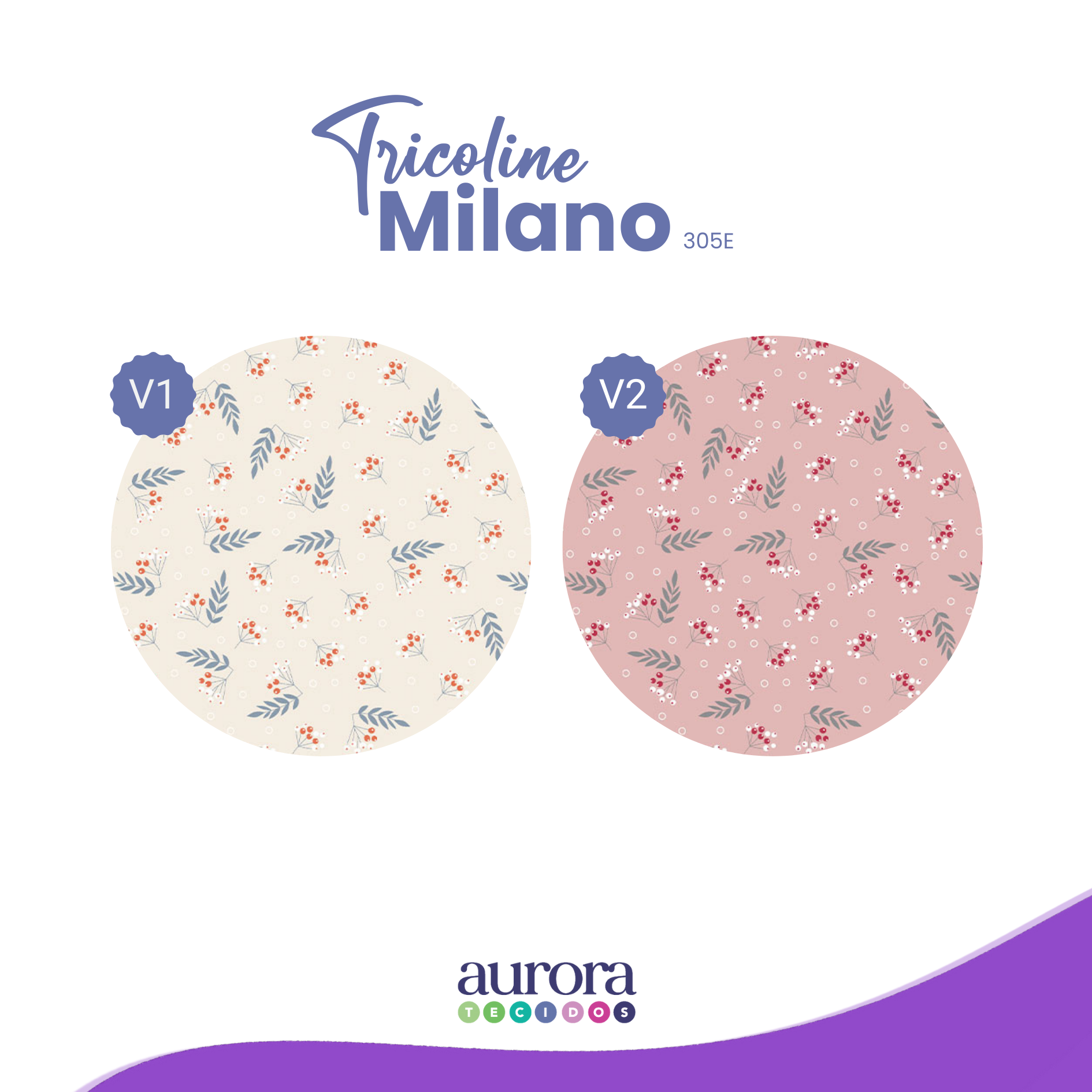 Tricoline Milano - Floral Bolinha