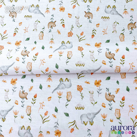Flanela Digital Estampada - Bichinhos