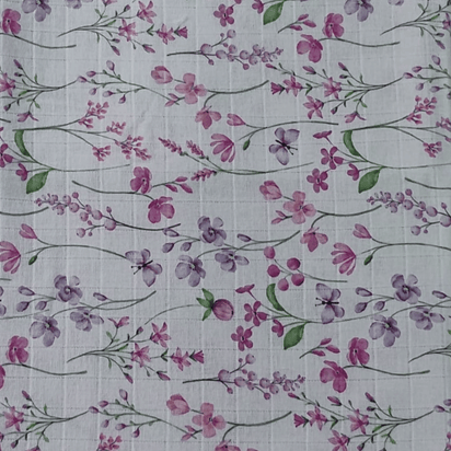 Fraldas Mini Quadriculada Estampas Digitais Floridas