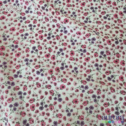 Flanela Estampada - Floral Entardecer
