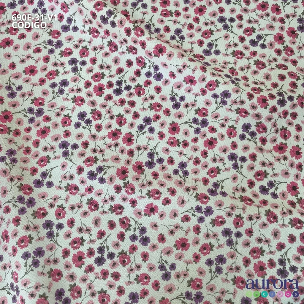 Flanela Estampada - Floral Entardecer