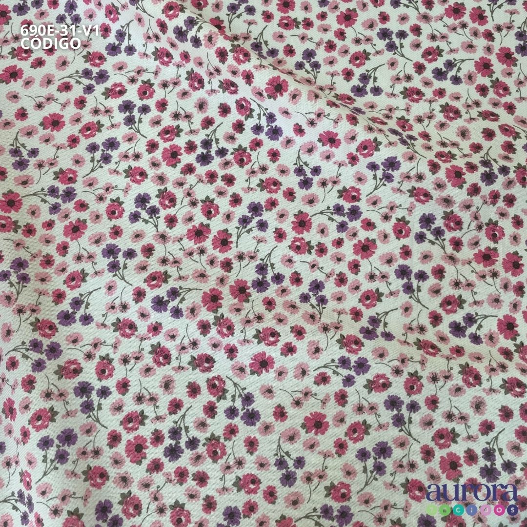 Flanela Estampada - Floral Entardecer