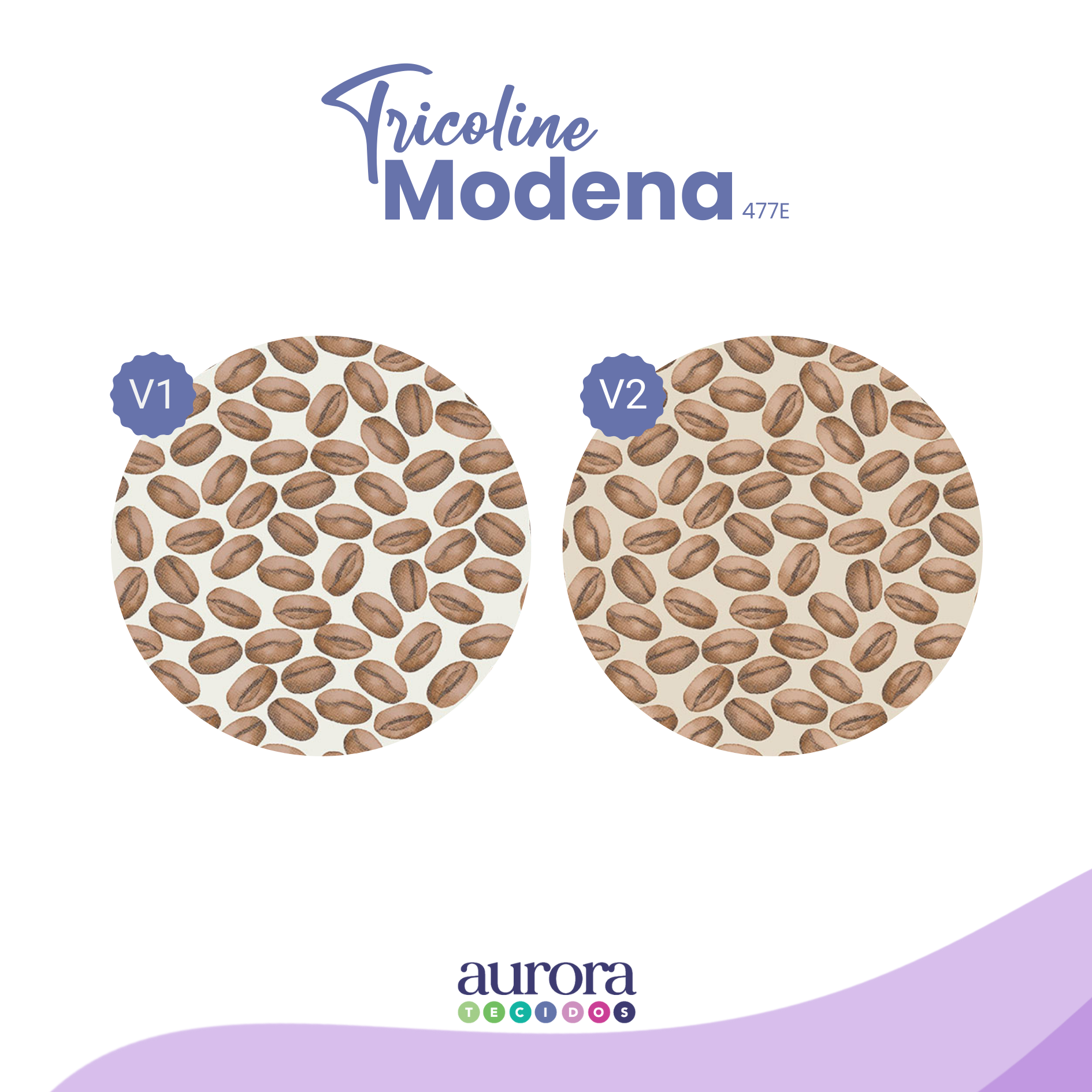 Tricoline Modena 100% Algodão - Grãos de Café