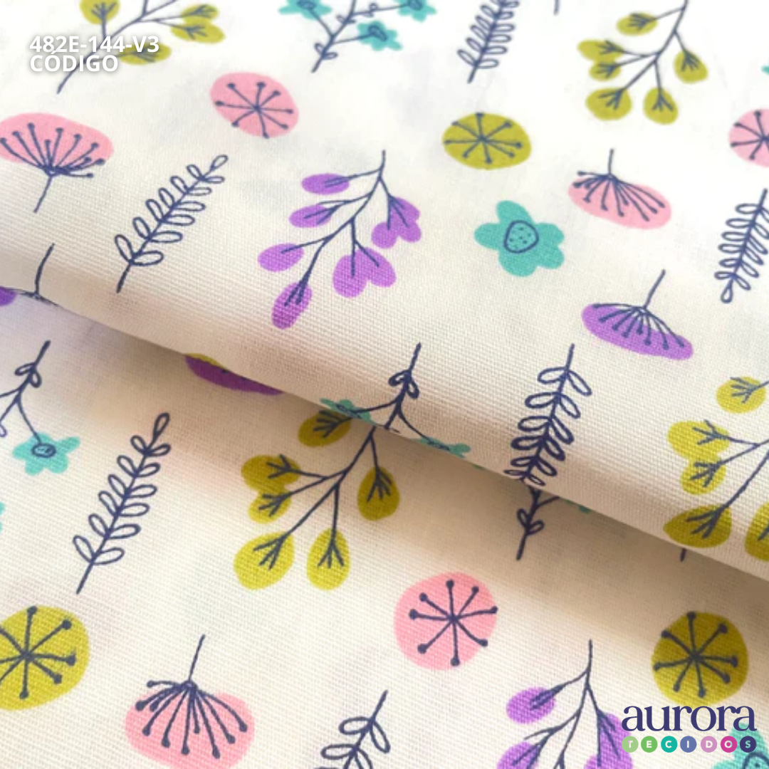 Tricoline Bellagio 170 fios - Floral Scandinavo