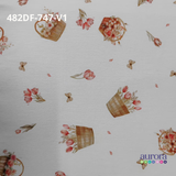 Tecidos Tricoline 100% Algodão Coleção Baby Estampa Flores