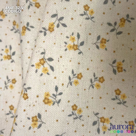 Cotton Linen - Linho com Algodão - Estampa Florzinhas II
