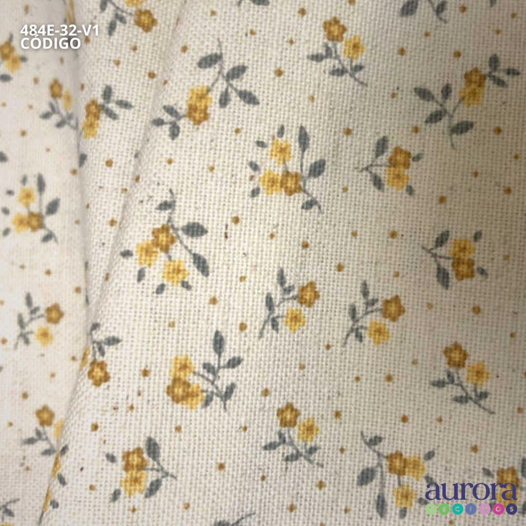 Cotton Linen - Linho com Algodão - Estampa Florzinhas II