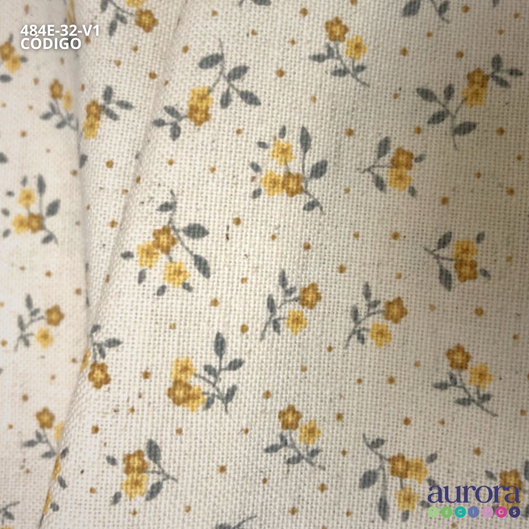 Cotton Linen - Linho com Algodão - Estampa Florzinhas II